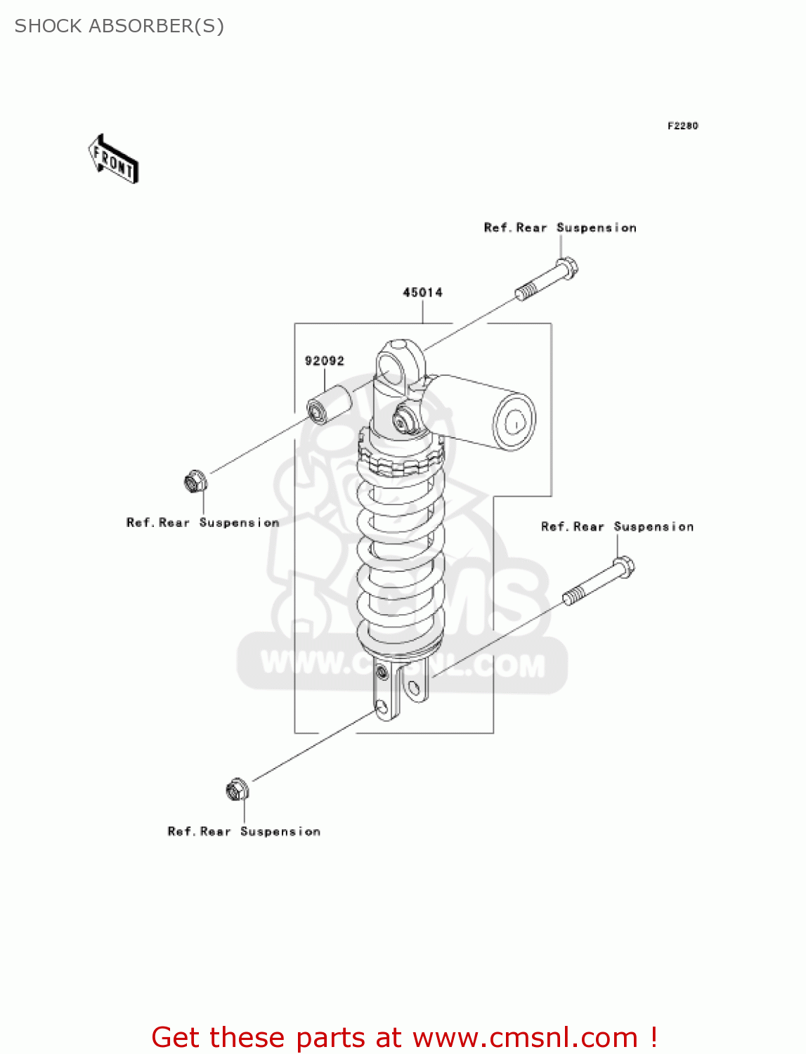 SHOCK ABSORBER(S) ZX600J6F ZZR600 2006 USA CALIFORNIA CANADA