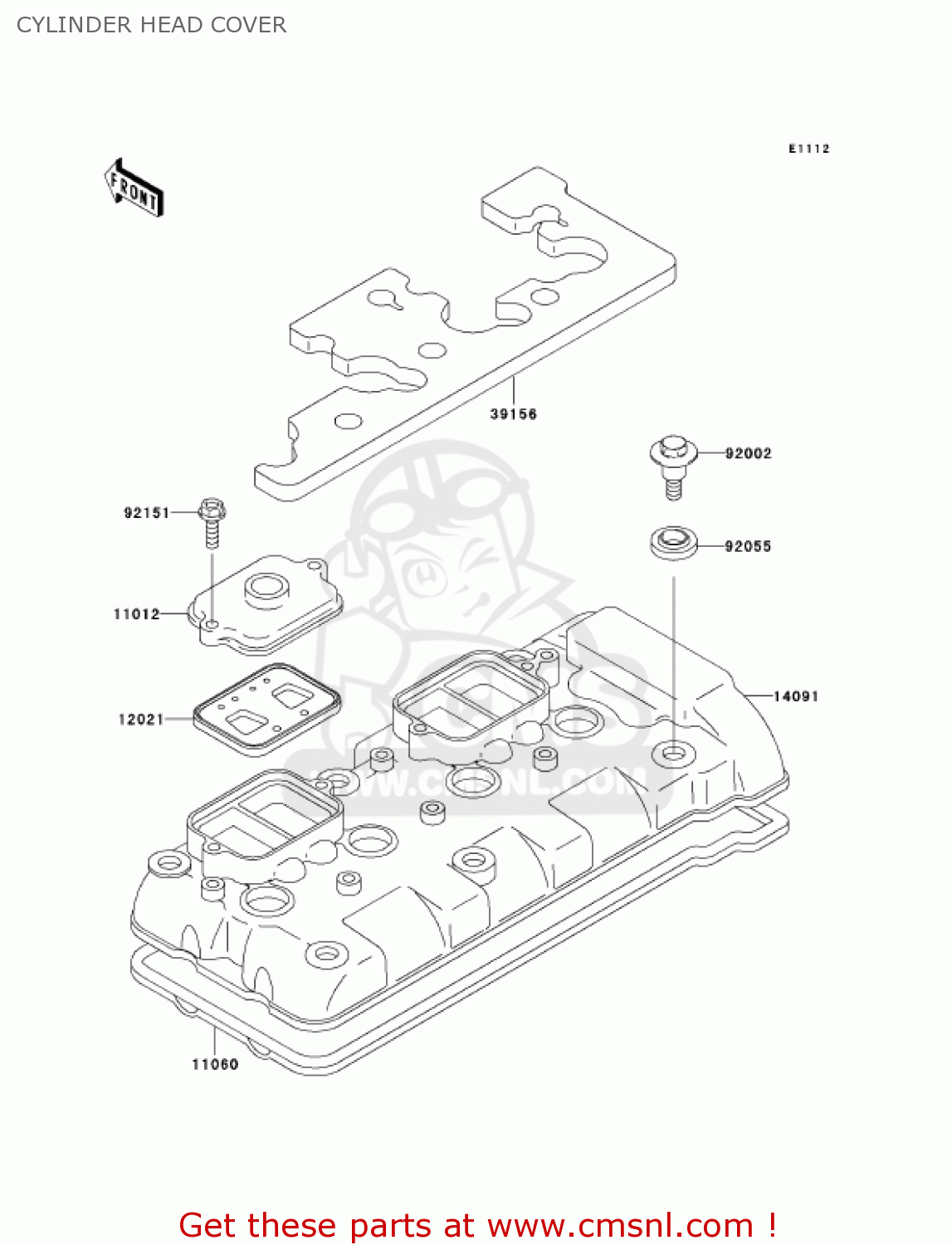 CYLINDER HEAD COVER ZX600J6F ZZR600 2006 USA CALIFORNIA CANADA