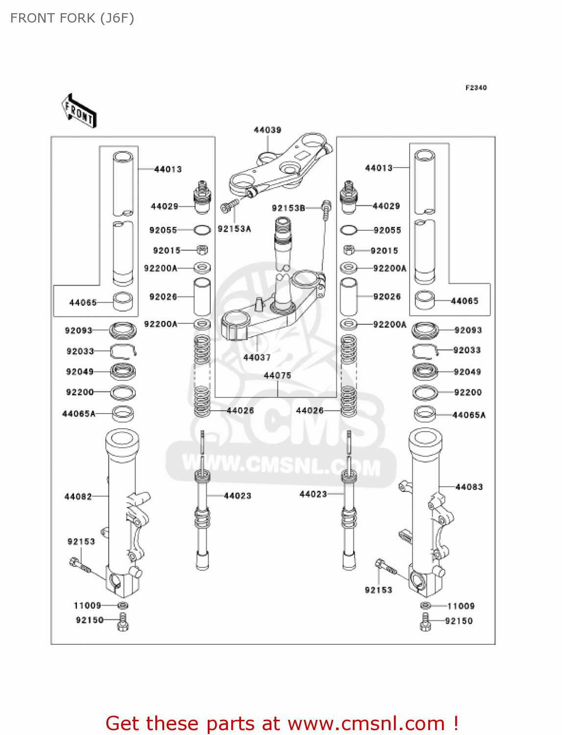 FRONT FORK (J6F) ZX600J6F ZZR600 2006 USA CALIFORNIA CANADA