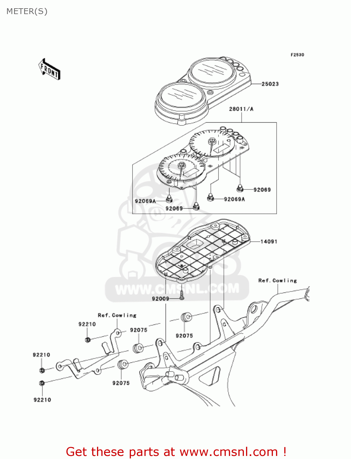 METER(S) ZX600J6F ZZR600 2006 USA CALIFORNIA CANADA