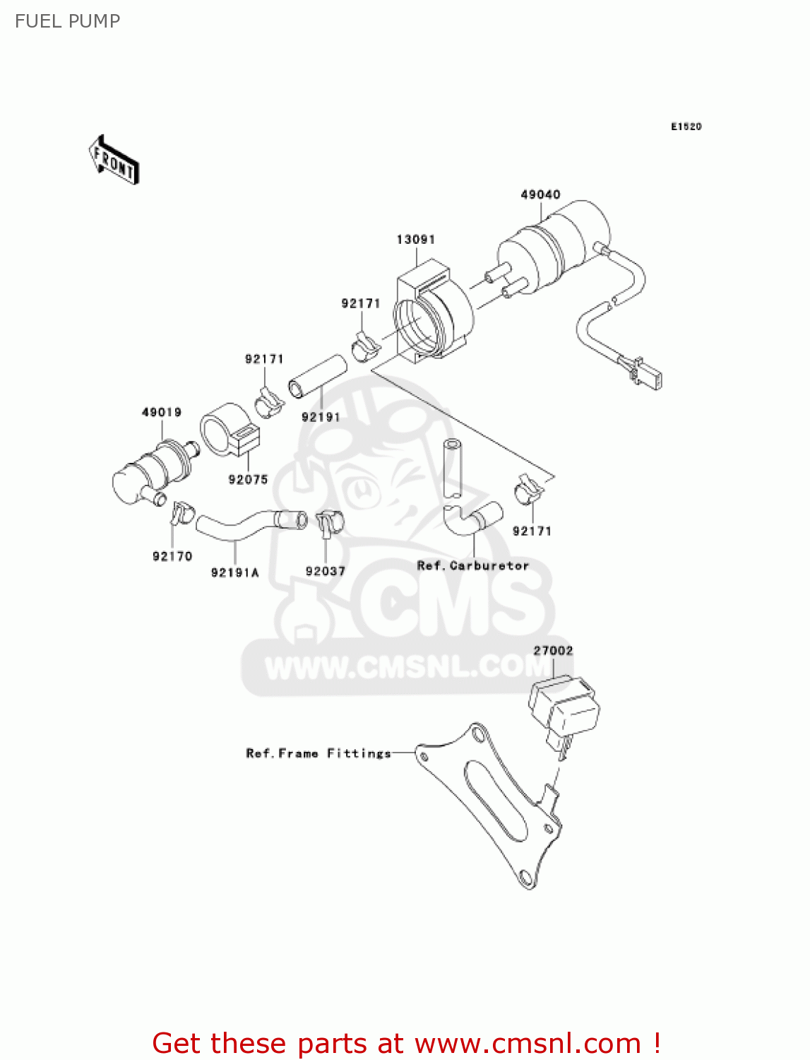 FUEL PUMP ZX600J6F ZZR600 2006 USA CALIFORNIA CANADA