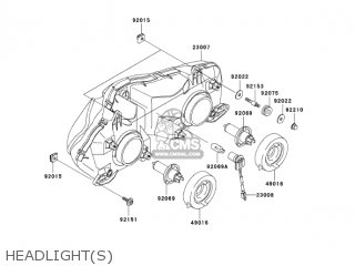 HEADLIGHT(S) - ZX600J6F ZZR600 2006 USA CALIFORNIA CANADA