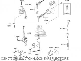 IGNITION SWITCH/LOCKS/REFLECTORS - ZX600J6F ZZR600 2006 USA CALIFORNIA CANADA