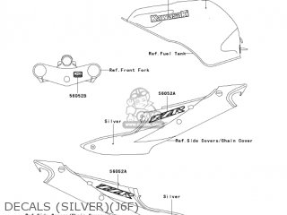 DECALS (SILVER)(J6F) - ZX600J6F ZZR600 2006 USA CALIFORNIA CANADA