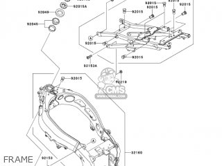 FRAME - ZX600J6F ZZR600 2006 USA CALIFORNIA CANADA