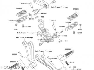 FOOTRESTS - ZX600J6F ZZR600 2006 USA CALIFORNIA CANADA