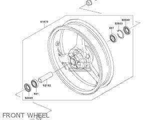 FRONT WHEEL - ZX600J6F ZZR600 2006 USA CALIFORNIA CANADA