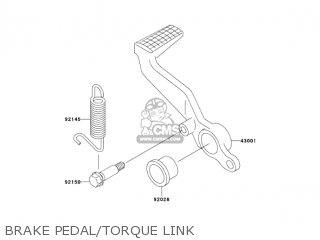 BRAKE PEDAL/TORQUE LINK - ZX600J6F ZZR600 2006 USA CALIFORNIA CANADA