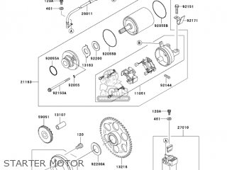 STARTER MOTOR - ZX600J6F ZZR600 2006 USA CALIFORNIA CANADA
