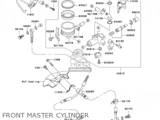 FRONT MASTER CYLINDER - ZX600J6F ZZR600 2006 USA CALIFORNIA CANADA