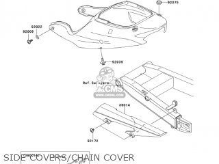 SIDE COVERS/CHAIN COVER - ZX600J6F ZZR600 2006 USA CALIFORNIA CANADA