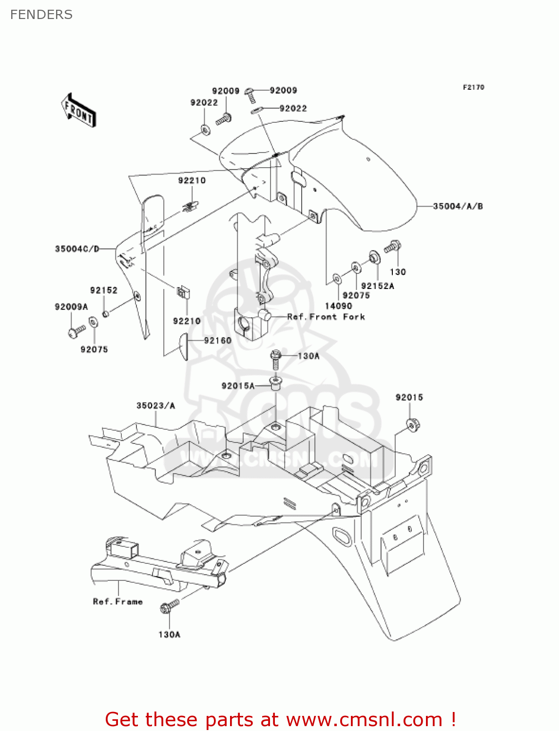 FENDERS ZX600J7F ZZR600 2007 USA CALIFORNIA CANADA