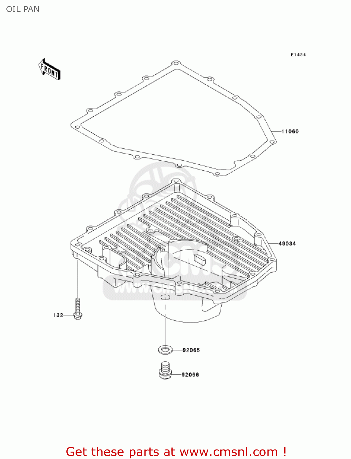 OIL PAN ZX600J7F ZZR600 2007 USA CALIFORNIA CANADA