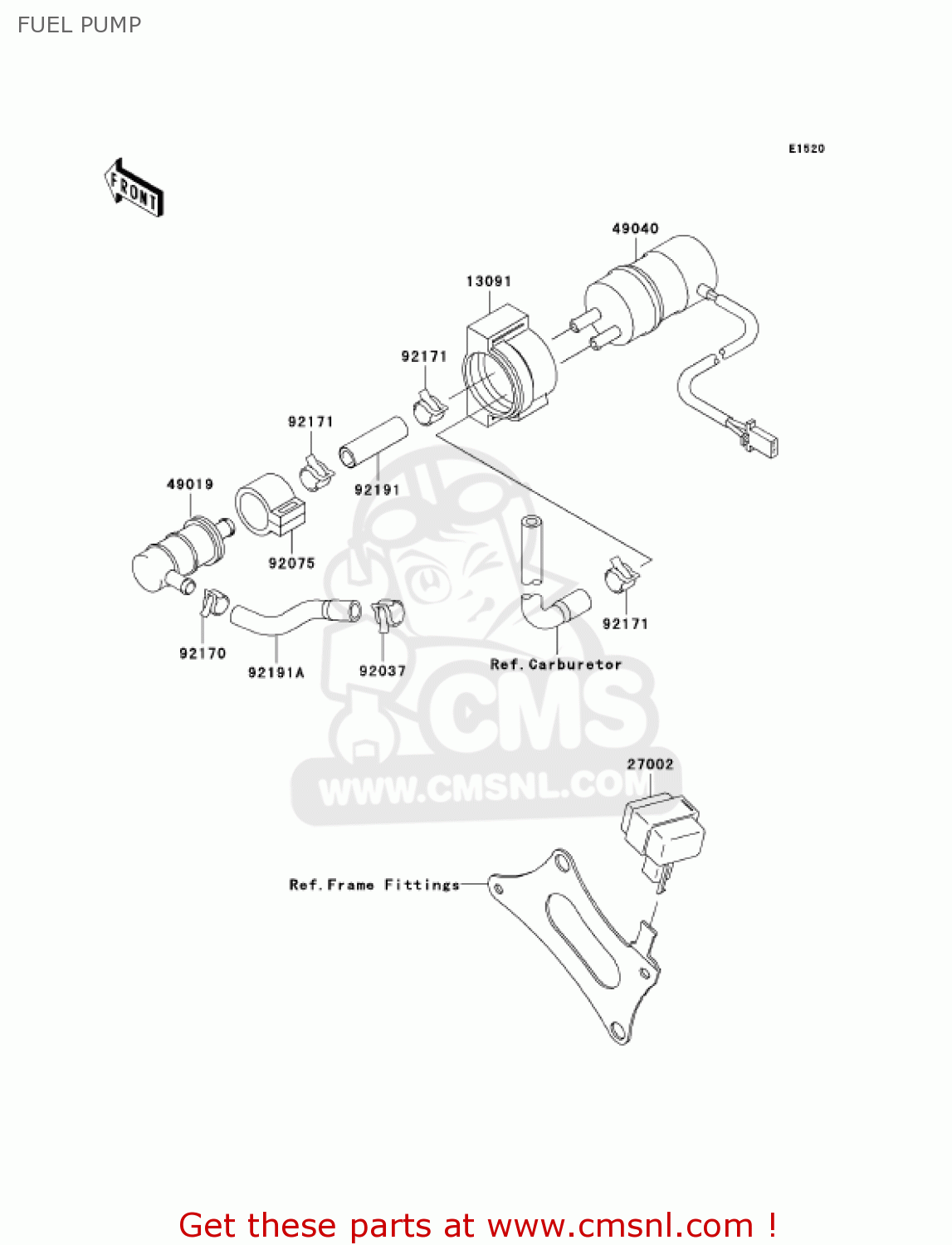 FUEL PUMP ZX600J7F ZZR600 2007 USA CALIFORNIA CANADA