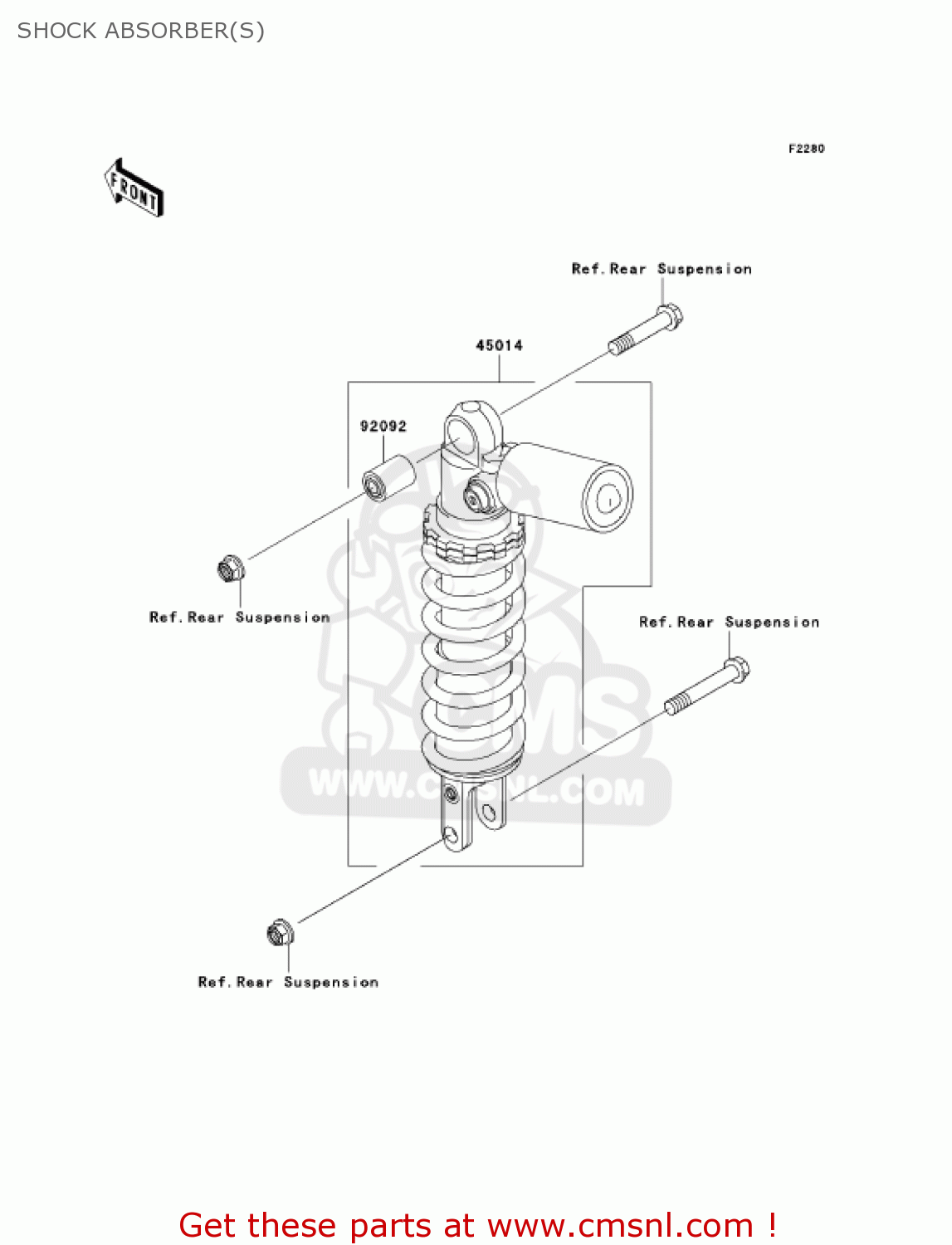 SHOCK ABSORBER(S) ZX600J7F ZZR600 2007 USA CALIFORNIA CANADA
