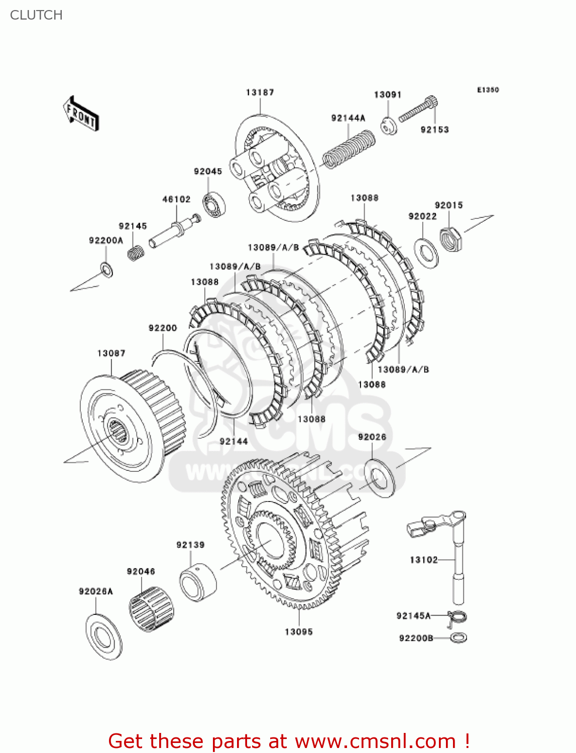CLUTCH ZX600J7F ZZR600 2007 USA CALIFORNIA CANADA