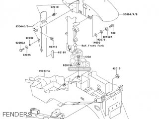FENDERS - ZX600J7F ZZR600 2007 USA CALIFORNIA CANADA