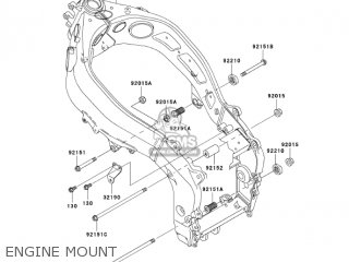 ENGINE MOUNT - ZX600J7F ZZR600 2007 USA CALIFORNIA CANADA