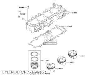 CYLINDER/PISTON(S) - ZX600J7F ZZR600 2007 USA CALIFORNIA CANADA