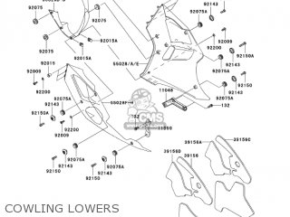 COWLING LOWERS - ZX600J7F ZZR600 2007 USA CALIFORNIA CANADA