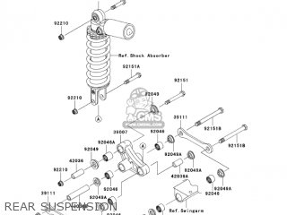 REAR SUSPENSION - ZX600J7F ZZR600 2007 USA CALIFORNIA CANADA