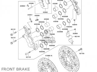 FRONT BRAKE - ZX600J7F ZZR600 2007 USA CALIFORNIA CANADA