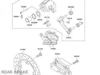 REAR BRAKE - ZX600J7F ZZR600 2007 USA CALIFORNIA CANADA