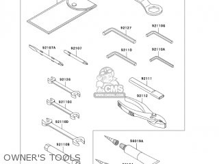 OWNER'S TOOLS - ZX600J7F ZZR600 2007 USA CALIFORNIA CANADA