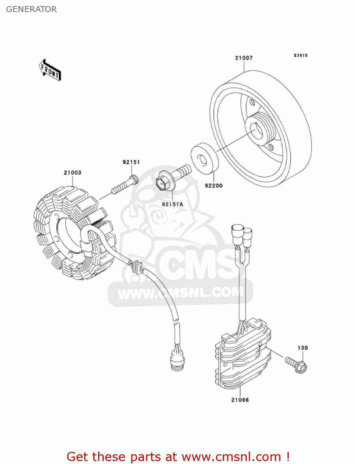 GENERATOR ZX600K1 NINJA ZX6RR 2003 USA CALIFORNIA CANADA
