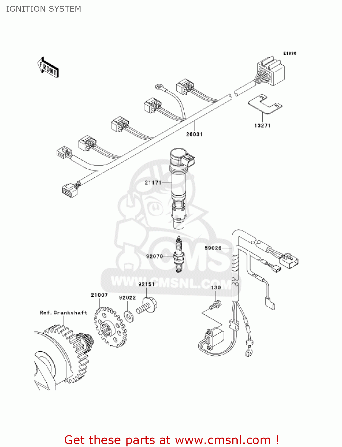 IGNITION SYSTEM ZX600K1 NINJA ZX6RR 2003 USA CALIFORNIA CANADA