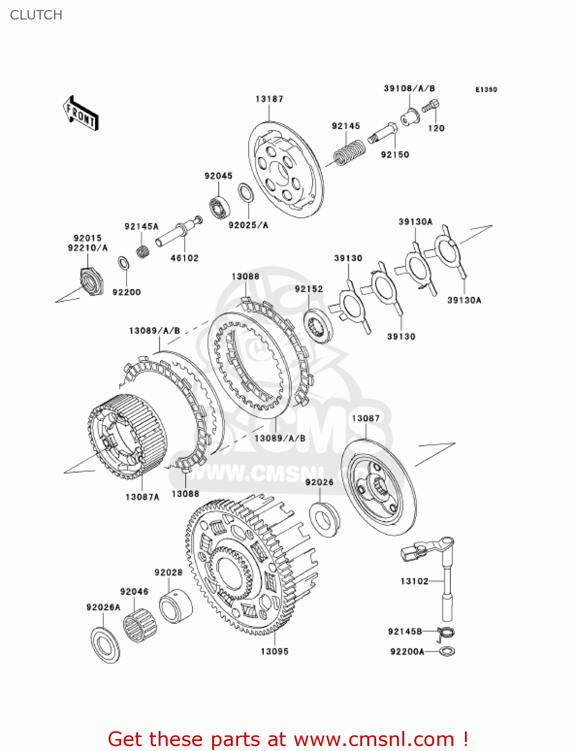 CLUTCH ZX600K1 NINJA ZX6RR 2003 USA CALIFORNIA CANADA