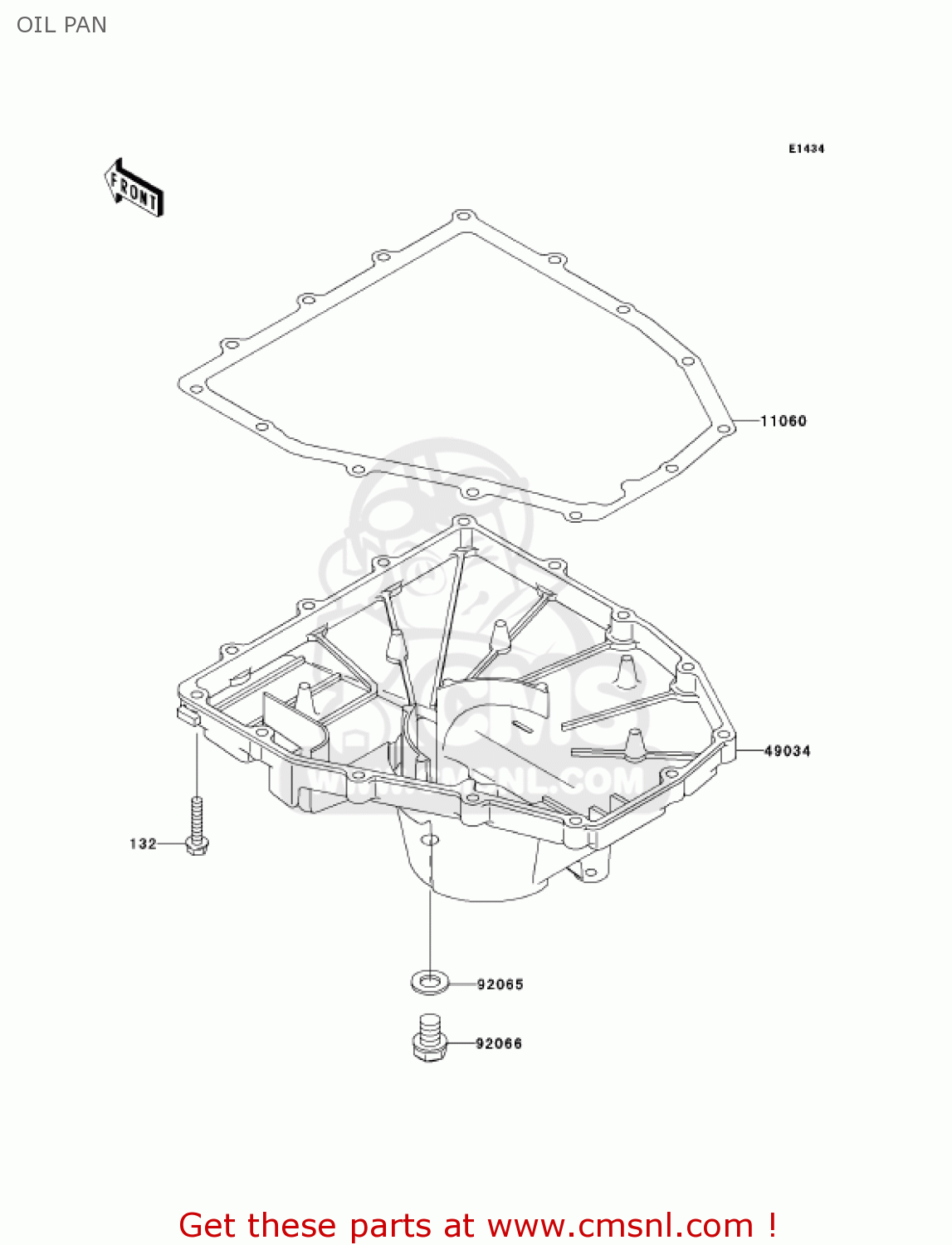 OIL PAN ZX600K1 NINJA ZX6RR 2003 USA CALIFORNIA CANADA