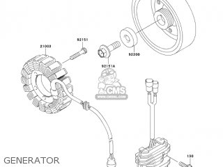 GENERATOR - ZX600K1 NINJA ZX6RR 2003 USA CALIFORNIA CANADA