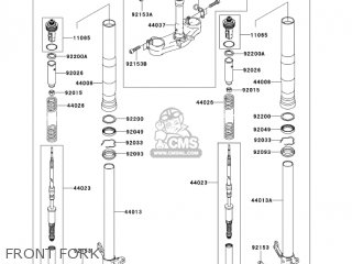 FRONT FORK - ZX600K1 NINJA ZX6RR 2003 USA CALIFORNIA CANADA