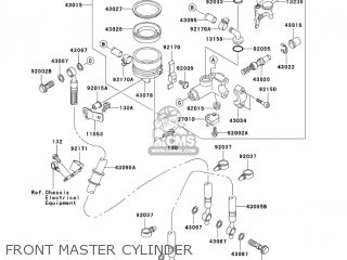 FRONT MASTER CYLINDER - ZX600K1 NINJA ZX6RR 2003 USA CALIFORNIA CANADA