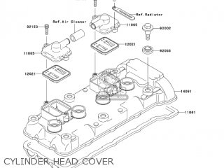 CYLINDER HEAD COVER - ZX600K1 NINJA ZX6RR 2003 USA CALIFORNIA CANADA
