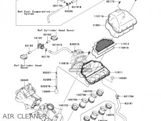 AIR CLEANER - ZX600K1 NINJA ZX6RR 2003 USA CALIFORNIA CANADA