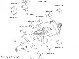 CRANKSHAFT - ZX600K1 NINJA ZX6RR 2003 USA CALIFORNIA CANADA