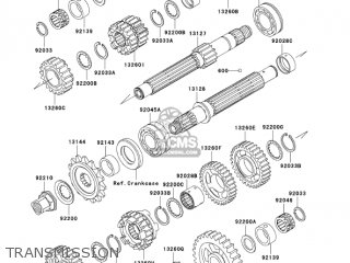 TRANSMISSION - ZX600K1 NINJA ZX6RR 2003 USA CALIFORNIA CANADA