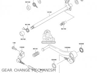 GEAR CHANGE MECHANISM - ZX600K1 NINJA ZX6RR 2003 USA CALIFORNIA CANADA