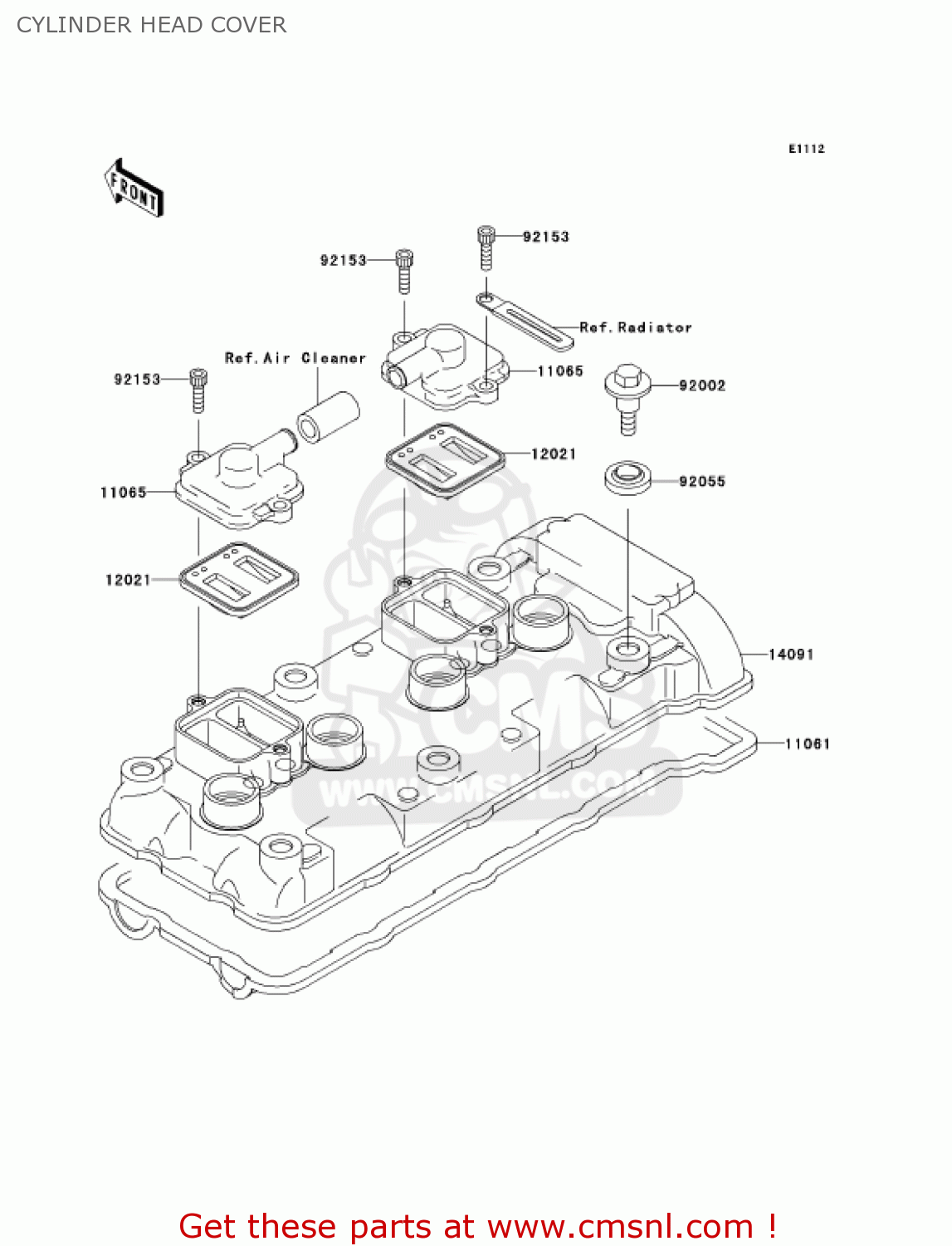 CYLINDER HEAD COVER ZX600M1 NINJA ZX6RR 2004 USA CALIFORNIA CANADA