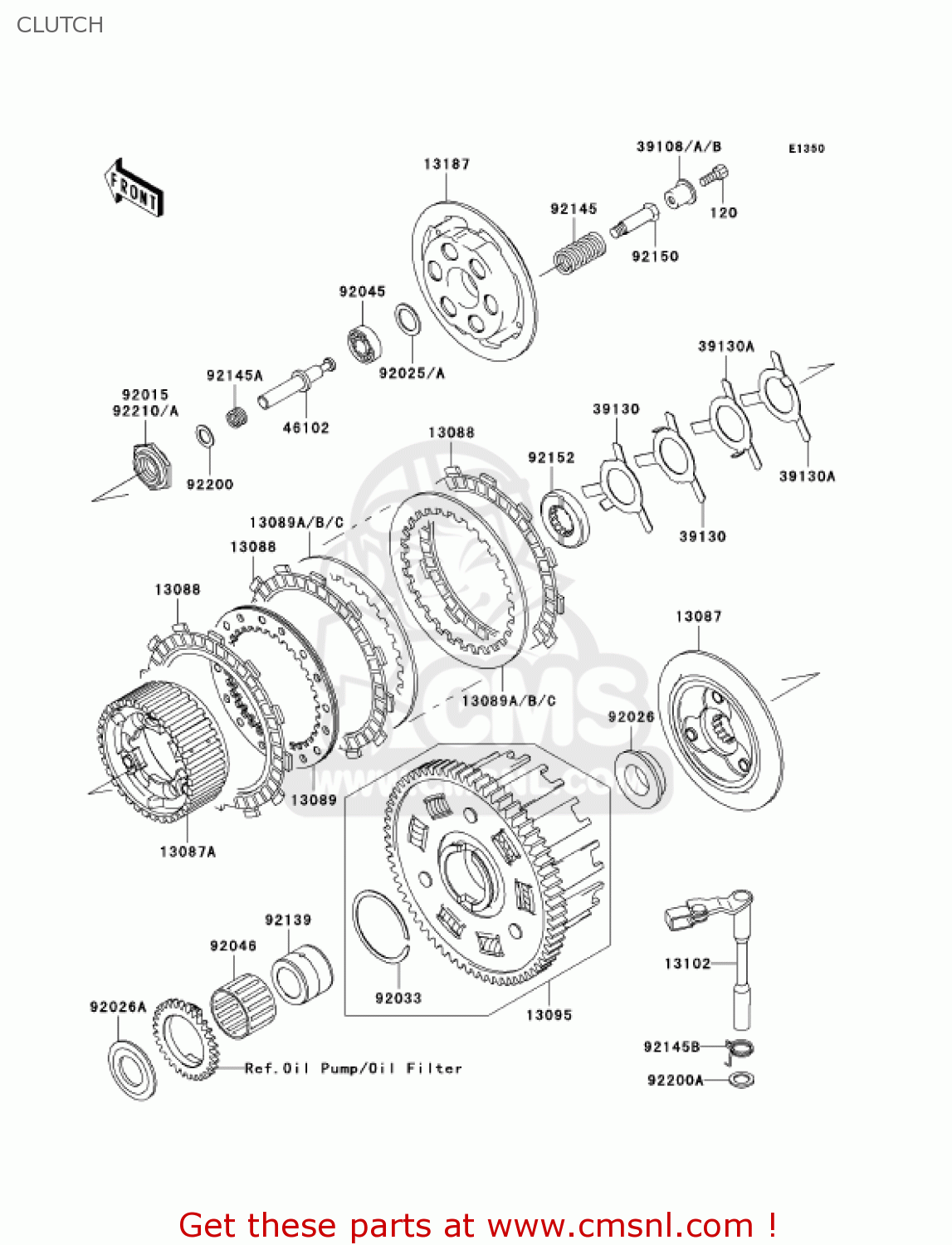 CLUTCH ZX600M1 NINJA ZX6RR 2004 USA CALIFORNIA CANADA