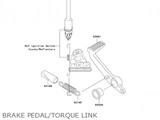 BRAKE PEDAL/TORQUE LINK - ZX600M1 NINJA ZX6RR 2004 USA CALIFORNIA CANADA