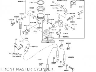 FRONT MASTER CYLINDER - ZX600M1 NINJA ZX6RR 2004 USA CALIFORNIA CANADA
