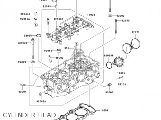 CYLINDER HEAD - ZX600M1 NINJA ZX6RR 2004 USA CALIFORNIA CANADA