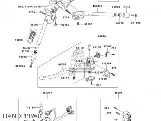 HANDLEBAR - ZX600M1 NINJA ZX6RR 2004 USA CALIFORNIA CANADA