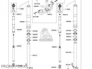 FRONT FORK - ZX600M1 NINJA ZX6RR 2004 USA CALIFORNIA CANADA