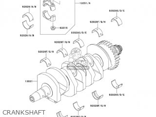 CRANKSHAFT - ZX600M1 NINJA ZX6RR 2004 USA CALIFORNIA CANADA