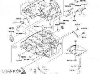CRANKCASE - ZX600M1 NINJA ZX6RR 2004 USA CALIFORNIA CANADA