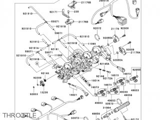 THROTTLE - ZX600M1 NINJA ZX6RR 2004 USA CALIFORNIA CANADA